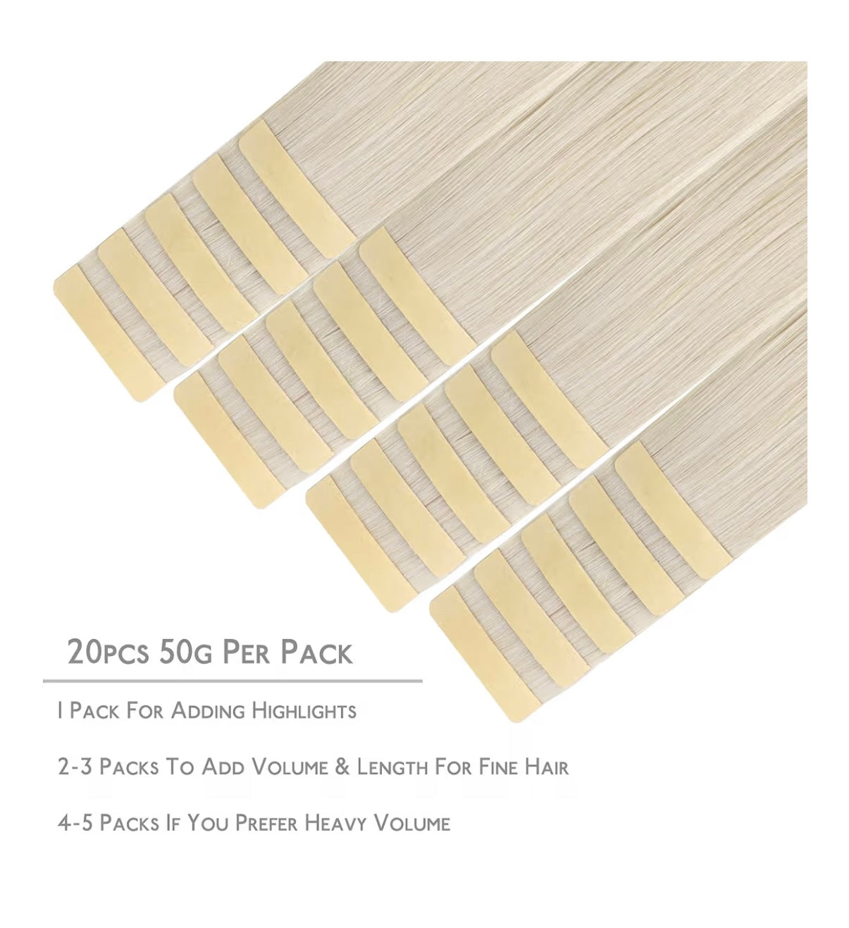 TAPE EXTENSIONS #60A