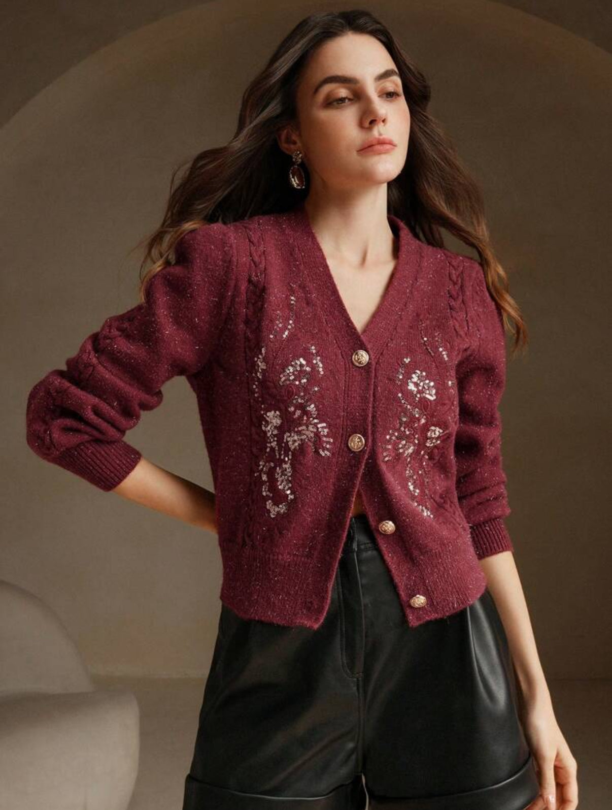 SEA QUINN - V Neck Cardigan