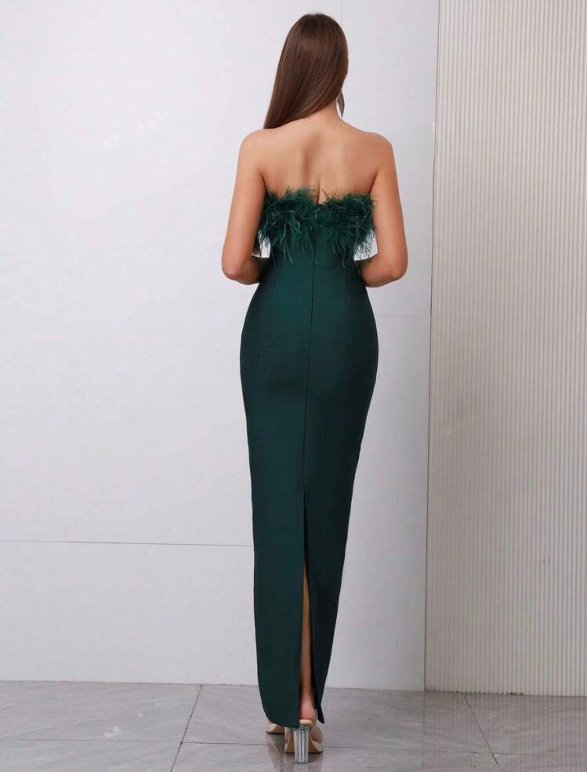 BE MINE - Feather Bandage Dress
