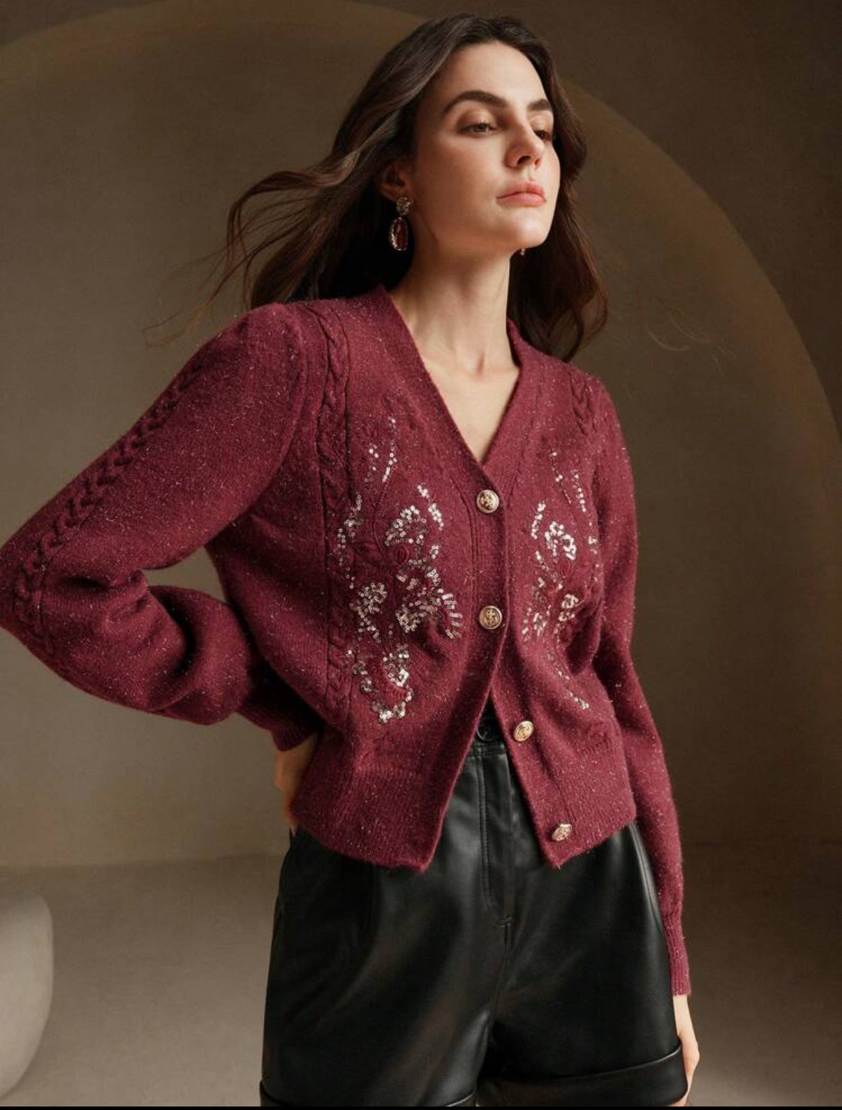 SEA QUINN - V Neck Cardigan