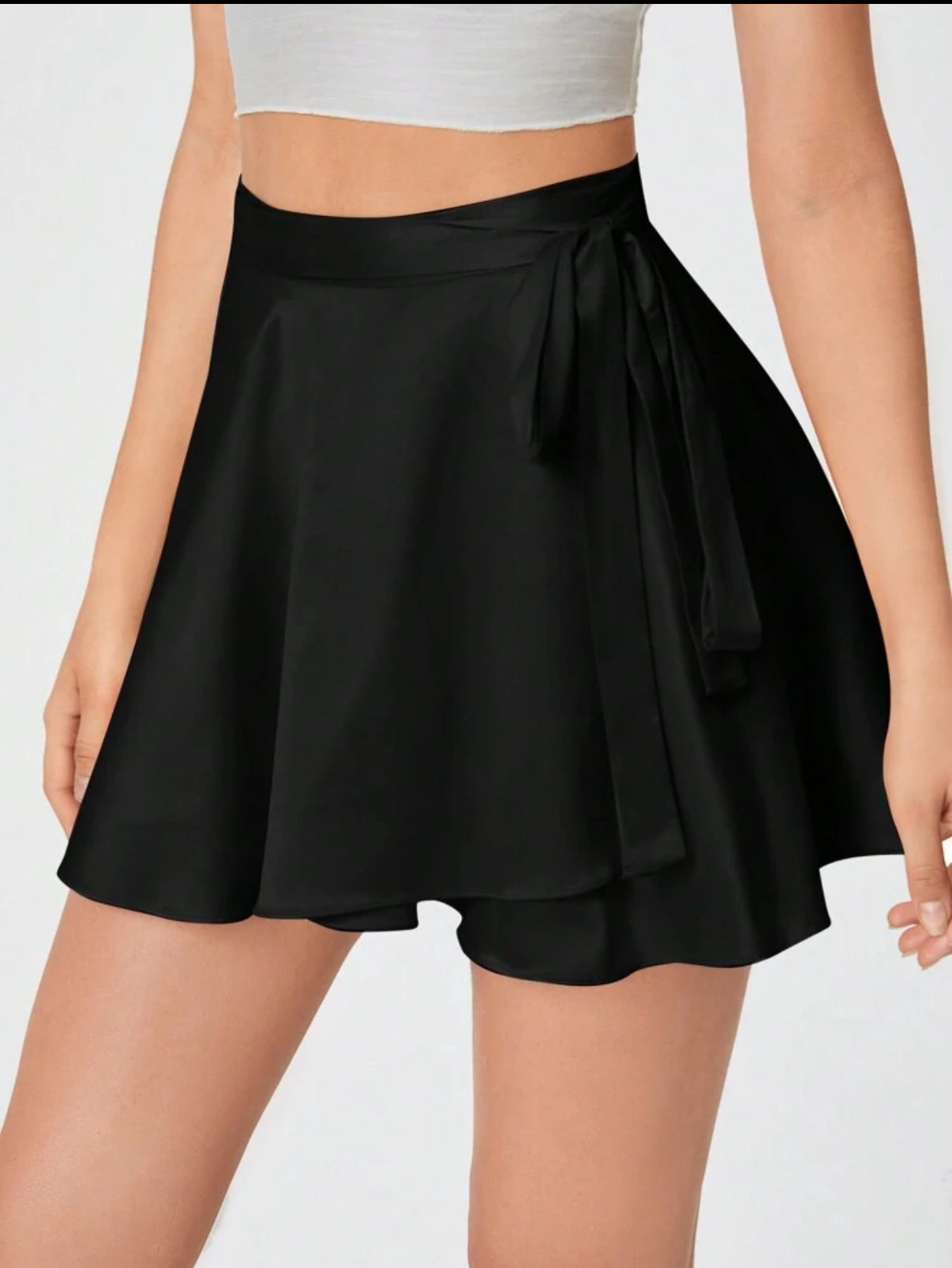 BLUSH BABY - Satin Wrap Skirt